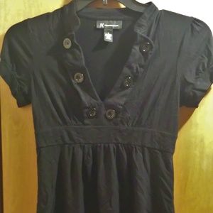 Black V Neck Top